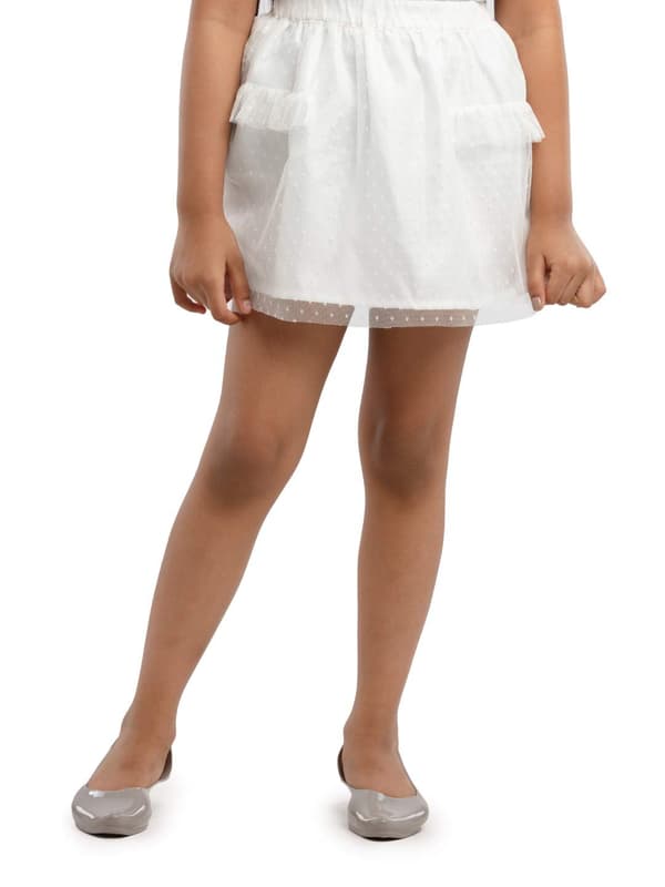 Girls Pullon Skirt With Satin Lining Fabric